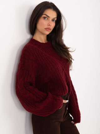 Sweter-IN-SW-33831.25-bordowy
