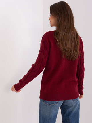 Sweter-AT-SW-2235.00P-bordowy