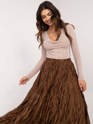 Spódnica-DHJ-SD-19990.18X-brązowy