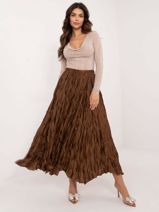 Spódnica-DHJ-SD-19990.18X-brązowy