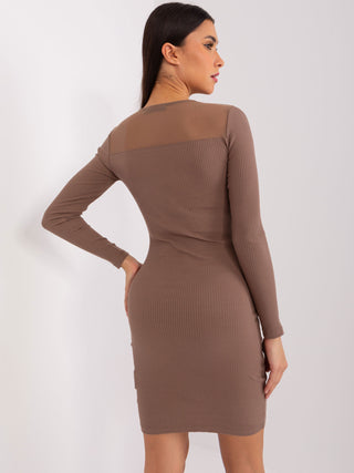 Sukienka-RV-SK-9217.57P-brązowy