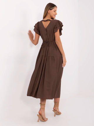 Sukienka-MI-SK-A2489.21-brązowy