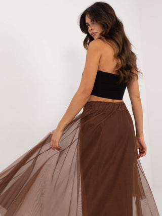 Spódnica-DHJ-SD-19568.13X-brązowy