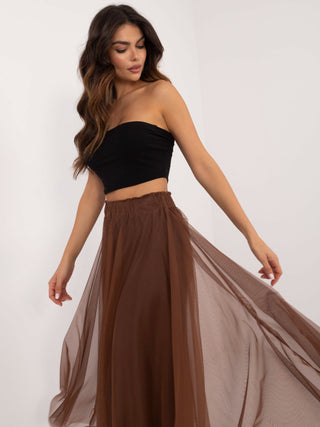 Spódnica-DHJ-SD-19568.13X-brązowy