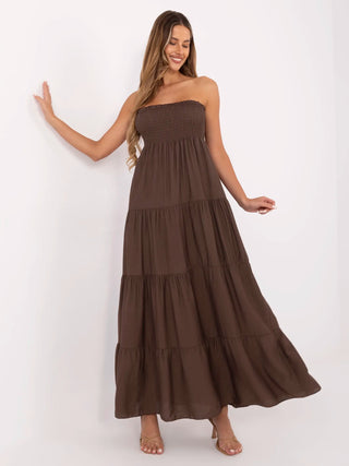 Sukienka-MI-SK-A2596.97-brązowy