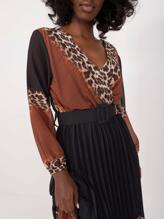 Sukienka-DHJ-SK-11389N.53-brązowy