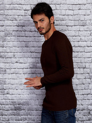 Sweter-MH-SW-1894.65-ciemny brązowy