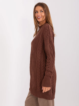 Sukienka-BA-SK-8011.53P-ciemny brązowy