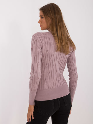 Sweter-AT-SW-2338-2.61-ciemny różowy