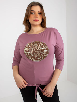 Bluzka-RV-BZ-8454.20P-ciemny różowy