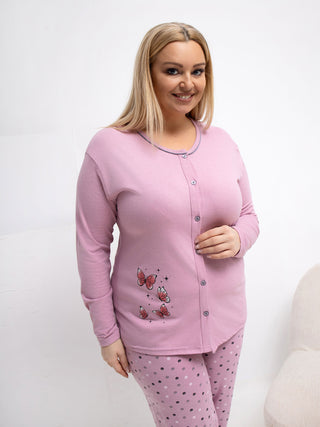 Piżama-DU-PI-FP-509.99P-ciemny różowy