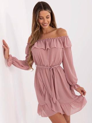 Sukienka-TW-SK-BI-1203.72P-ciemny różowy