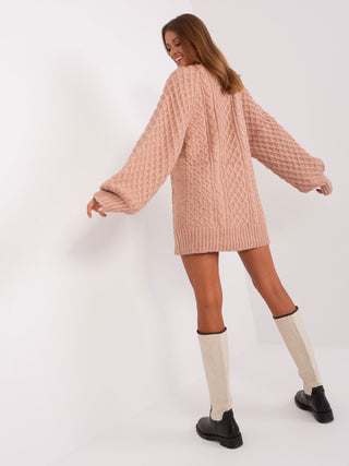 Sweter-AT-SW-2367-2.64P-ciemny różowy