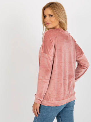 Bluza-RV-BL-8441.07P-ciemny różowy
