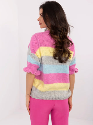 Sweter-MI-SW-1903.94-szaro-różowy