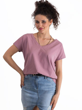 T-shirt-RV-TS-4832.19P-ciemny różowy