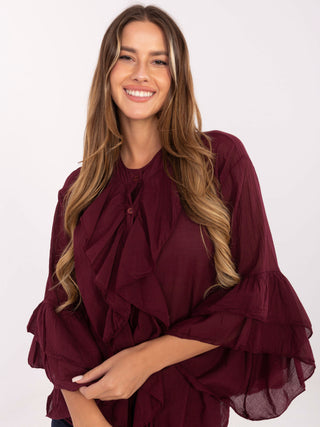 Koszula-MI-KS-92330.07-bordowy