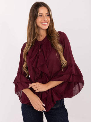 Koszula-MI-KS-92330.07-bordowy