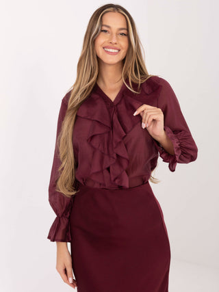 Koszula-IT-KS-28883.80-bordowy