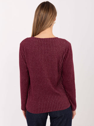 Sweter-RV-SW-A1025.80-bordowy