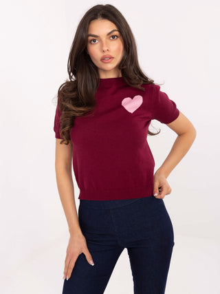 Sweter-IT-SW-93007.26-bordowy