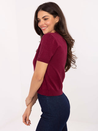 Sweter-IT-SW-93007.26-bordowy