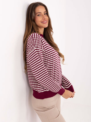 Sweter-IT-SW-93190.15-bordowy