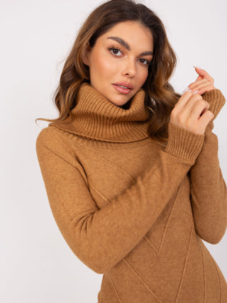 Sukienka-PM-SK-PM-3802.37X-camelowy