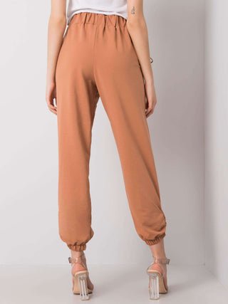 Spodnie dresowe-FA-DR-7066.34P-camelowy