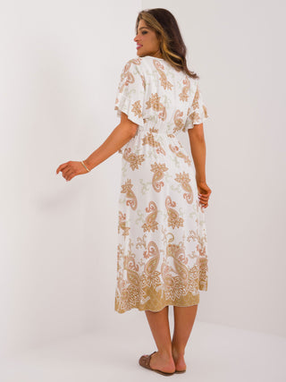 Sukienka-DHJ-SK-19277.13-camelowy