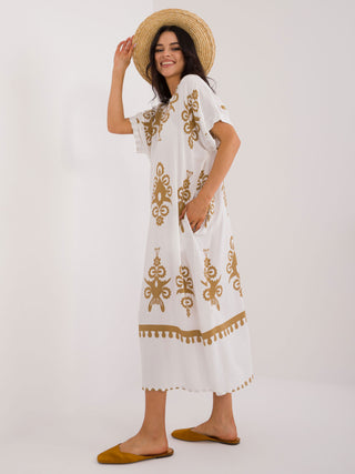 Sukienka-DHJ-SK-17951.03X-camelowy