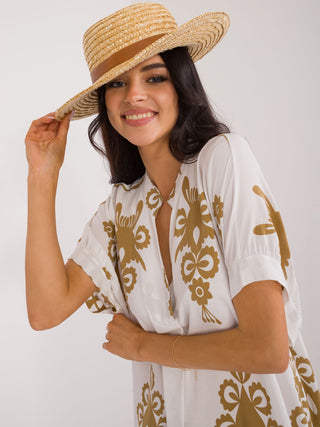 Sukienka-DHJ-SK-17951.03X-camelowy