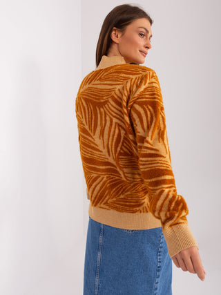 Sweter-AT-SW-2357.96-camelowy