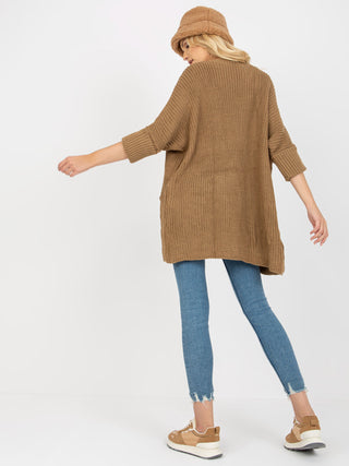 Kardigan-LO-SW-LK-3002.98P-ciemny bezowy