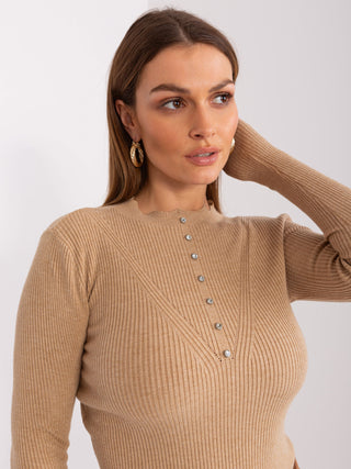 Sweter-PM-SW-J-3223.29-camelowy