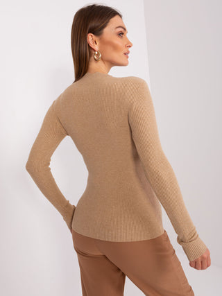 Sweter-PM-SW-J-3223.29-camelowy