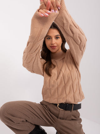 Sweter-AT-SW-2235.00P-camelowy