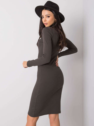 Sukienka-RV-SK-R5133.07P-ciemny khaki