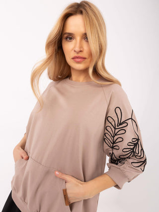 Bluzka-RV-BZ-A367.26-ciemny bezowy