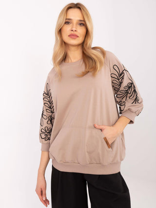 Bluzka-RV-BZ-A367.26-ciemny bezowy