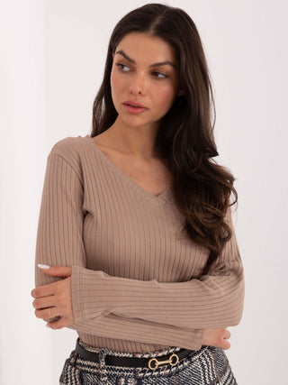 Bluzka-RV-BZ-A1054.34-ciemny bezowy