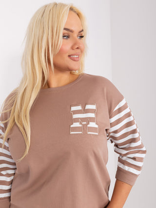 Bluzka-RV-BZ-9148.16P-ciemny bezowy