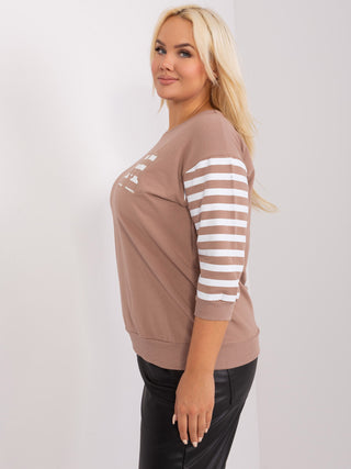 Bluzka-RV-BZ-9148.16P-ciemny bezowy