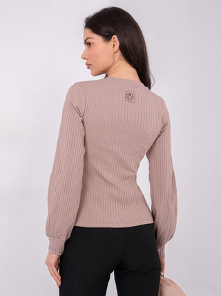 Bluzka-RV-BZ-A1052.00-ciemny bezowy