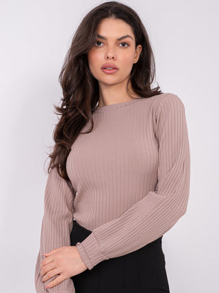 Bluzka-RV-BZ-A1052.00-ciemny bezowy
