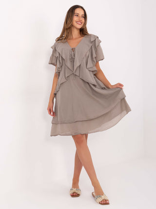 Sukienka-MI-SK-102128.61-ciemny bezowy