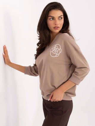 Bluzka-RV-BZ-A891.21P-ciemny bezowy