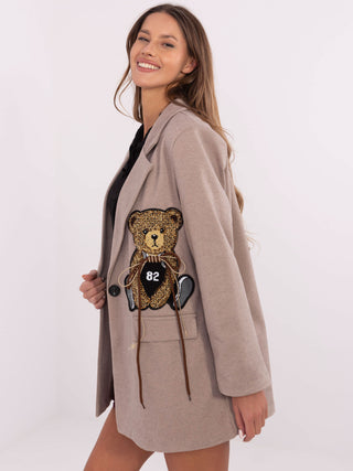 Marynarka-DHJ-MA-A8767.57P-ciemny bezowy