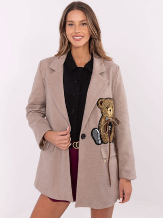 Marynarka-DHJ-MA-A8767.57P-ciemny bezowy