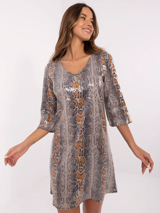 Sukienka-LK-SK-509940.55-ciemny bezowy